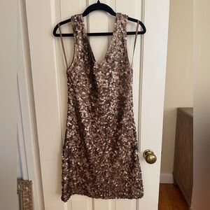 NWT French connection brown sequin dress